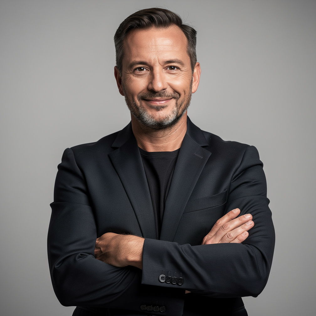 Portrait of a man television director